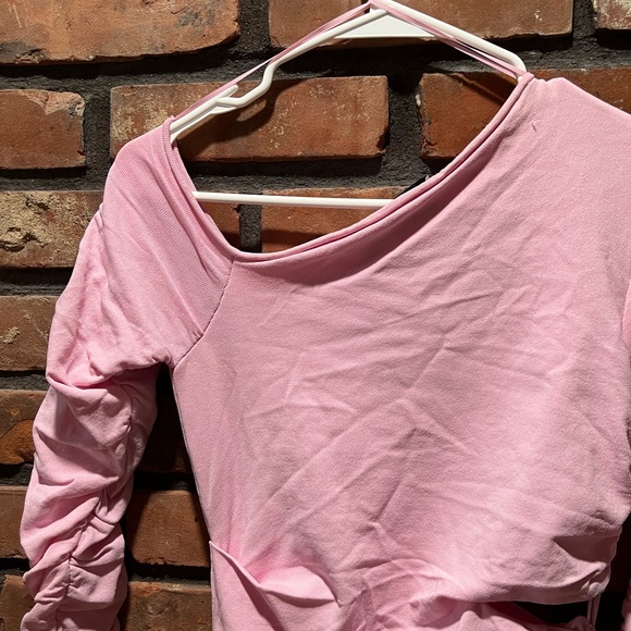 Zara Ruched off one shoulder dress - Picture 3 of 5